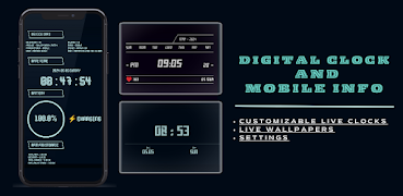 Digital clock & Mobile info スクリーンショット 6