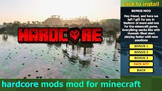 Hardcore Mod For MCPE تصوير الشاشة 1