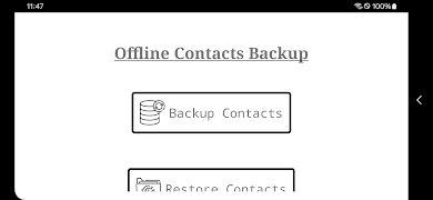 برنامه‌نما Offline Contacts Backup عکس از صفحه