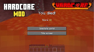 Hardcore Minecraft Mod poster