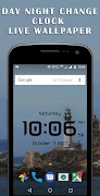 Day night changing clock lwp captura de pantalla 1