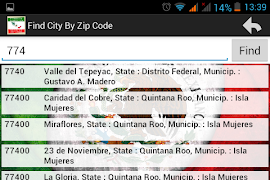 برنامه‌نما Mexican Zip Code عکس از صفحه
