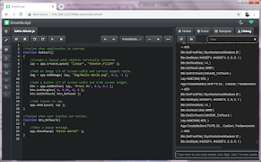 5 Schermata DroidScript: JS and Python IDE