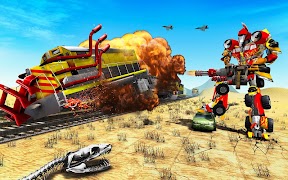 US Army Train Robot Transform Shooting Game screenshot 3