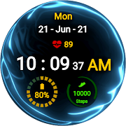 Three Color Fluid Watch Face 스크린샷 1