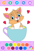 Cute Cat Coloring Book Ekran Görüntüsü 3