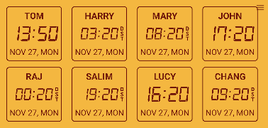 برنامه‌نما World Clock Pro Multi Digital عکس از صفحه