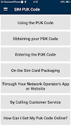 SIM PUK Code Guide ポスター