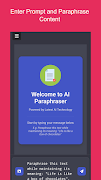 برنامه‌نما AI Paraphraser عکس از صفحه