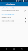 برنامه‌نما EXFO Optical Power Meter عکس از صفحه