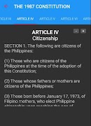 برنامه‌نما Philippine Constitution عکس از صفحه
