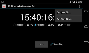 LTC Timecode Generator Pro تصوير الشاشة 1
