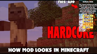 Hardcore Mod for Minecraft PE स्क्रीनशॉट 1