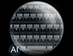 AI Keyboard Theme Frame Blue Screenshot 5