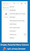 Epic Privacy Browser اسکرین شاٹ 5