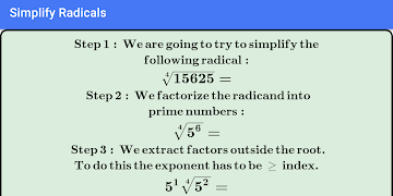 Simplify Radicals and Roots screenshot 1