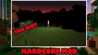 Hardcore Mod for Minecraft PE تصوير الشاشة 5