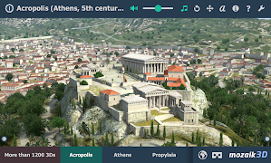 Acropolis educational 3D scene poster