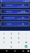 Binary Hex Dec Oct Conversion اسکرین شاٹ 1