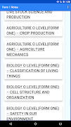 Form 1 notes : all subjects poster