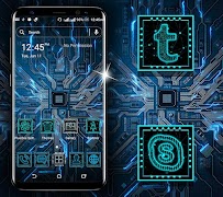Hi-tech Circuit Launcher Theme screenshot 4