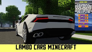 برنامه‌نما Lambo Car Mod for Minecraft PE عکس از صفحه
