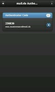 mail.de Authenticator Ekran Görüntüsü 1