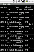 برنامه‌نما Simple Battery Logger عکس از صفحه