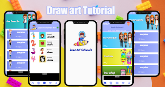 Draw Art tutorial: Draw and Coloring پوسٹر