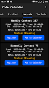 4 Schermata Code Calendar - CP Contests