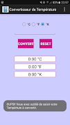 Convertisseur Température スクリーンショット 2