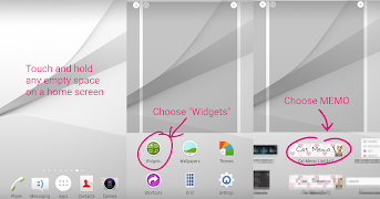 برنامه‌نما Cat Sticky Memo Notepad عکس از صفحه