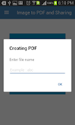 Image to PDF and Sharing imagem de tela 2