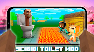 Scibidi Toilet Mod Minecraft 海报