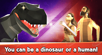 Trex vs Human plakat