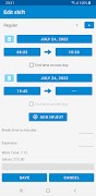 Shift Logger - Time Tracker syot layar 3