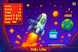 Lunar Rocket Lander Adventure Plakat