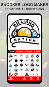 برنامه‌نما Snooker Logo Maker : Billiard عکس از صفحه