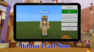 Addon Craft Sims Minecraft PE постер