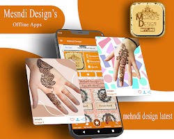 Mehndi Design offline & simple captura de pantalla 1
