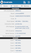 برنامه‌نما Droid Hardware Info عکس از صفحه
