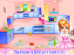 Princess Fun Home Cleanup تصوير الشاشة 4