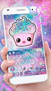 Keyboard Galaxy Candy Cupcake poster