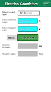 برنامه‌نما Electrical Calculators عکس از صفحه