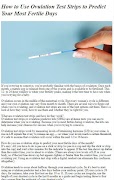 1 Schermata Ovulation Tests Tutorial