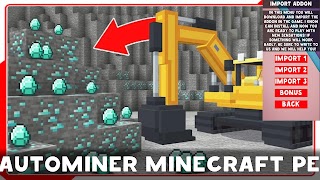 Autominer Mod for Minecraft PE syot layar 5