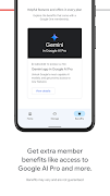 برنامه‌نما Google One عکس از صفحه