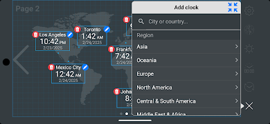 برنامه‌نما map:clock - World Map & Clock عکس از صفحه