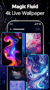 Fluid Wallpaper: Magic Fluids اسکرین شاٹ 1