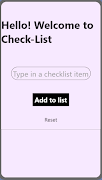برنامه‌نما Checklist App عکس از صفحه